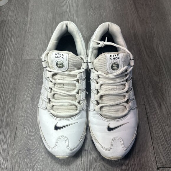 Nike Shox NZ 2019 White Leather Black Swoosh Sneakers 501524-106 Men 8.5/ 10 W main image 10